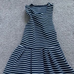 Blue and white stripped dress